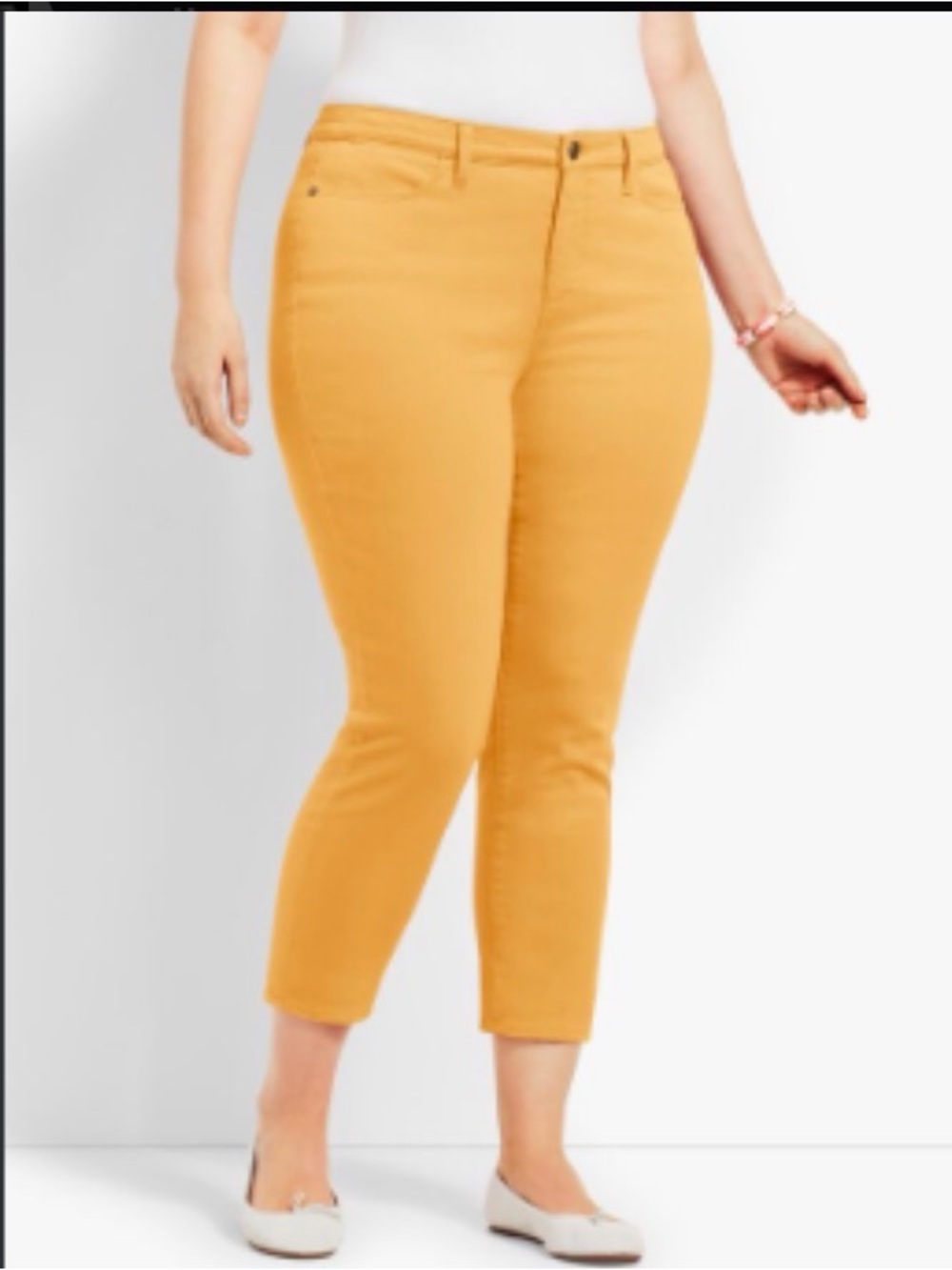Talbots Crop Straight Leg Jeans – Mustard Yellow | Size 6P